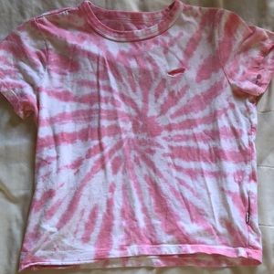pink tie dye vans tee
